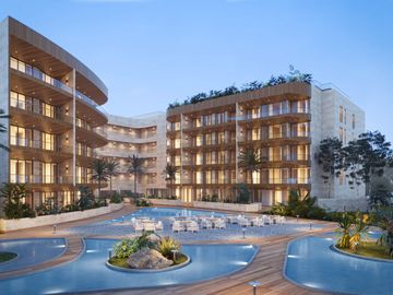 Condominio en venta, alberca, gimnasio, Puerto Cancun, Cancun.