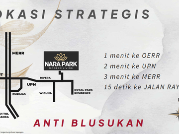 RUMAH MURAH NARA PARK SURABAYA TIMUR CICILAN 1 JUTAAN