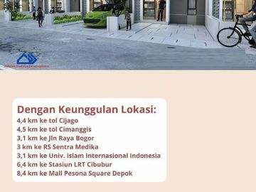Rumah Griya Kel. Cimanggis, Baru 2/1 LANTAI Murah Mewah Bhakti Abri Cimanggis Kota Depok Jual Dijual