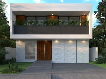 Casa con jardín y alberca privada, en venta, Mayakoba, Playa del Carmen.