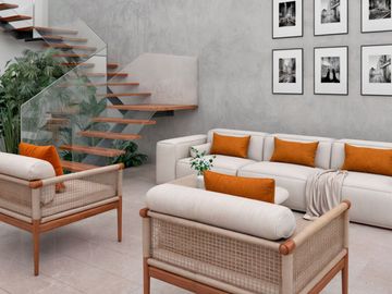 Casa con jardín y alberca privada, en venta, Mayakoba, Playa del Carmen.
