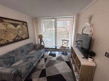 Vendo departamento Amoblado en Sector San Roque, 1 dormitorio 1 baño, UF 1750.