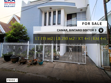 Dijual Rumah di Camar, Bintaro Sektor 3 - Lokasi Bagus, Dekat Tol & Stasiun!