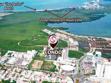 Departamento con terraza, amenidades premium, en venta, Zona Las Américas, Cancún
