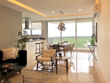 Condo, vistas panorámicas, terraza, cuarto de servicio, en venta, Zona Las Américas, Cancún