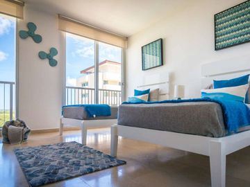 Condo, vistas panorámicas, terraza, cuarto de servicio, en venta, Zona Las Américas, Cancún