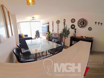 Hermoso departamento amoblado con vista al mar en el exclusivo Condominio Playa Paraíso, El Tabo