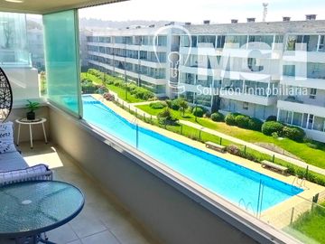 Hermoso departamento amoblado con vista al mar en el exclusivo Condominio Playa Paraíso, El Tabo