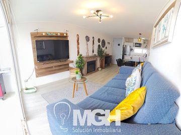 Hermoso departamento amoblado con vista al mar en el exclusivo Condominio Playa Paraíso, El Tabo