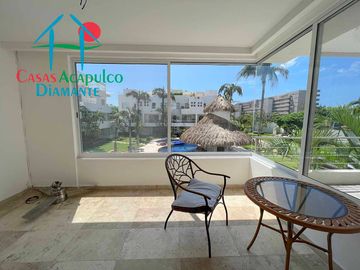 Departamento en venta con terraza con vista a la alberca y roof garden