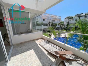Departamento en venta con terraza con vista a la alberca y roof garden