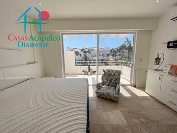 Departamento en venta con terraza con vista a la alberca y roof garden