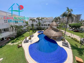 Departamento en venta con terraza con vista a la alberca y roof garden
