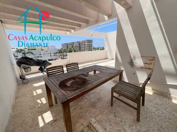 Departamento en venta con terraza con vista a la alberca y roof garden