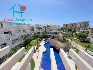 Departamento en venta con terraza con vista a la alberca y roof garden