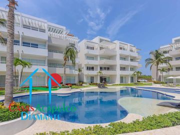 Departamento en venta con terraza con vista a la alberca y roof garden