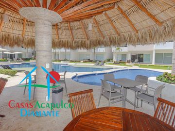 Departamento en venta con terraza con vista a la alberca y roof garden