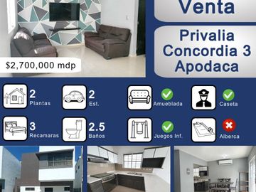 CASA EN VENTA PRIVALIA CONCORDIA APODACA