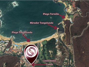 Departamento de 2 recamaras en venta en condominio Palacio Huatulco en la zona hotelera Tangolunda, Huatulco, Oaxaca, México