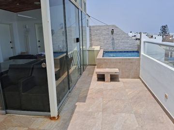 VENTA DE HERMOSO DUPLEX CON PISCINA EN PLAYA LOS PULPOS EN LURIN