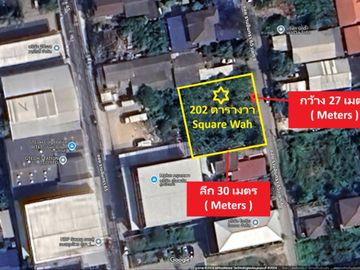 Land for sale, 202 square wah, Soi Ram Intra 65, Intersection 6, near MRT Ram Intra Station, Km.6, only 800 m. Suitable for investment as a home offic