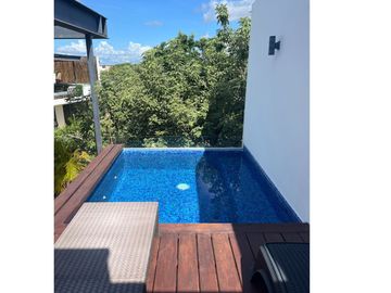 Penthouse de una recámara con amenidades de lujo en la Veleta, Tulum.