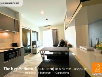 Don't miss!! Condo The Key Sathorn - Charoen Rat (32.99 sq m.) 1 bedroom, near BTS Surasak 350 meters.