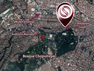 Departamento con alberca, gym, rooftop, en venta, Polanco, Ciudad de México.