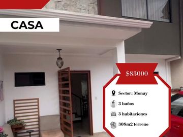 EN VENTA HERMOSA CASA CERCA DE MONAY