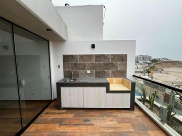 VENTA DE DEPARTAMENTO, TIPO 2 EN SEGUNDA FILA DE PLAYA CABALLEROS, CON VISTA DIRECTA A LA BAHIA  CON TERRAZA Y PISCINA. EN PROYECTO