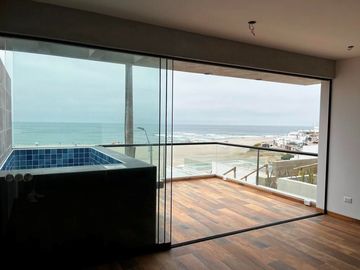 VENTA DE DEPARTAMENTO, TIPO 4 EN SEGUNDA FILA DE PLAYA CABALLEROS, CON VISTA DIRECTA A LA BAHIA CON TERRAZA Y PISCINA. EN PROYECTO