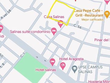 VENTA  4000 m2 SALINAS, sector Las Conchas, atrás de la Torre Oceánica, a 1 cuadra del Mar y a 1 cuadra de la. Ia Principal de Salinas