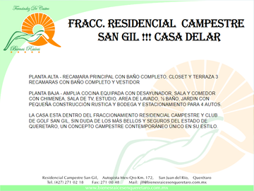 Casa en venta en Campestre San Gil, San Juan del Río, Querétaro