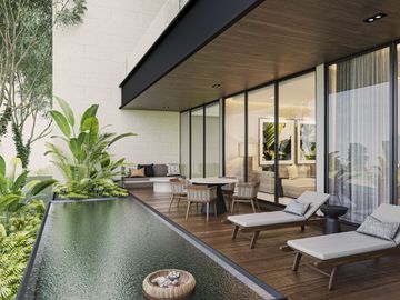 Condo de lujo con terraza y alberca privada, en venta, Xcanatún, Mérida.