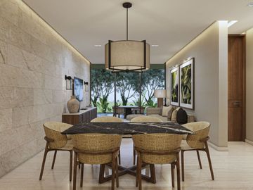 Condo de lujo con terraza y alberca privada, en venta, Xcanatún, Mérida.