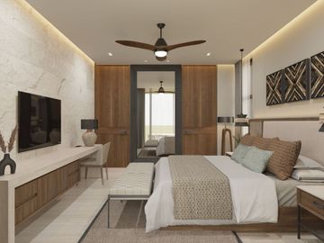 Departamento de lujo con terraza y alberca privada, en venta, Xcanatún, Mérida.