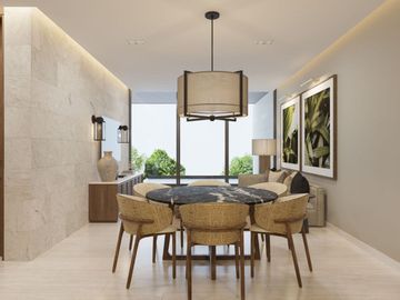 Departamento de lujo con terraza y alberca privada, en venta, Xcanatún, Mérida.