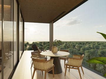 Penthouse de lujo con rooftop, alberca privada, en venta, Xcanatún, Mérida