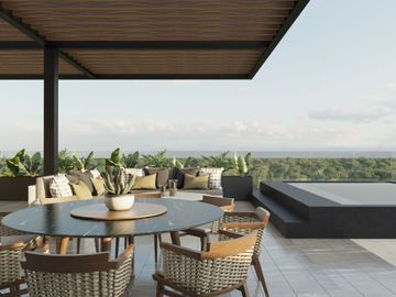 Penthouse de lujo con rooftop, alberca privada, en venta, Xcanatún, Mérida
