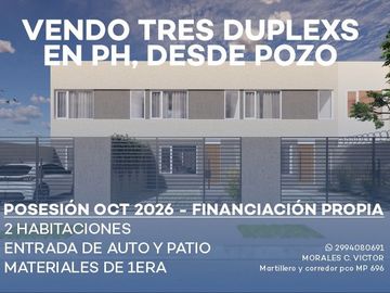 VENDO DUPLEX EN POZO - CENTENARIO - PERTICONE