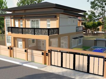 Semi furnished House and lot for sale with pool in Pooc Talisay City Cebu
