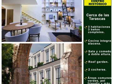 HERMOSO DEPARTAMENTO DE LUJO EN VENTA EN EL CORAZON DEL CENTRO DE MORELIA