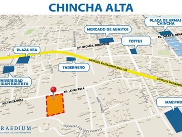 Se vende terreno industrial o comercial en Chincha alta