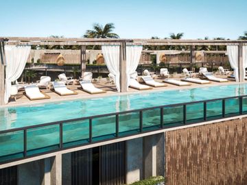 Penthouse con rooftop y alberca privada, en venta, Aldea Zama, Tulum.