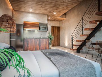 Penthouse con rooftop y alberca privada, en venta, Aldea Zama, Tulum.