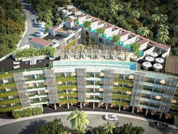 Penthouse con rooftop y alberca privada, en venta, Aldea Zama, Tulum.