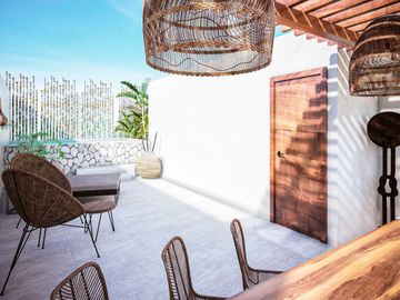 Penthouse con rooftop y alberca privada, en venta, Aldea Zama, Tulum.