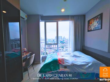 Special discount De Lapis Charan 81 (26.48 sq m.) Fully furnished, near MRT Bang Phlat