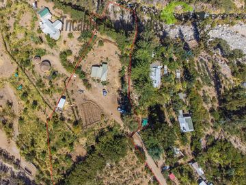 Terreno de 6.000 m2 con linda casa , cabaña y orilla de río, Cochiguaz, Valle del Elqui. $220 millones