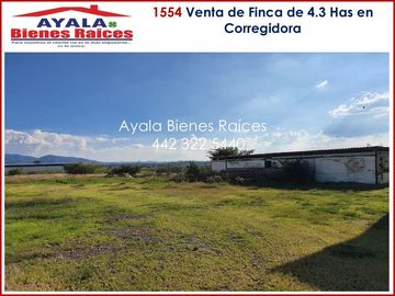 VENTA DE PROPIEDAD EN QUERETARO, MPIO DE CORREGIDORA. IDEAL PARA CAS DE CAMPO, CABAÑAS DE DESCANSO. CONTÁCTANOS!
